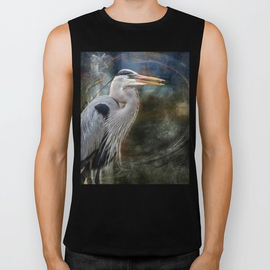 Great Blue Heron Biker Tank