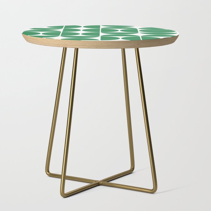 Mid Century Modern Geometric 04 Green Side Table