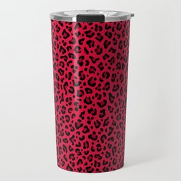 RED LEOPARD PRINT – Cherry Red | Collection : Punk Rock Animal Prints | Travel Mug