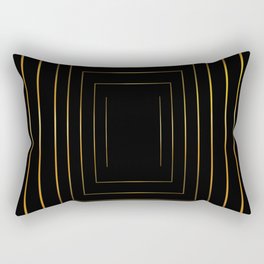 Golden pattern on black Rectangular Pillow