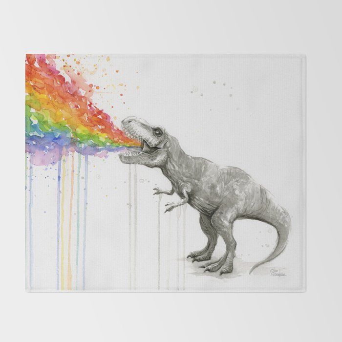T-Rex Skull Woven Blanket - FindGift.com