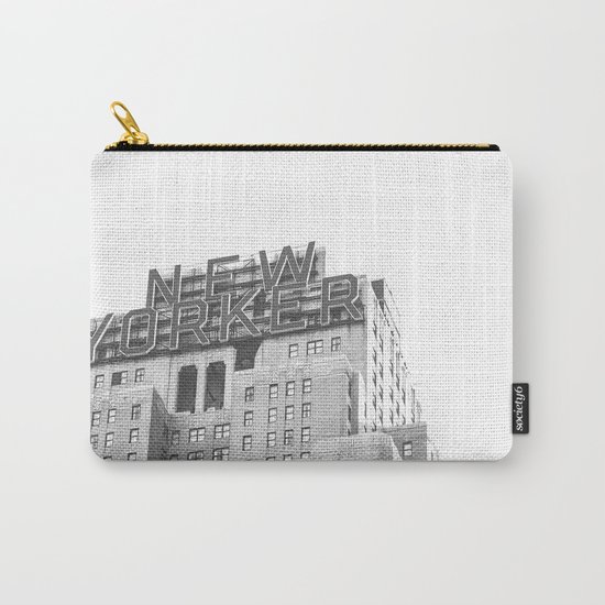 New Yorker Sign - NYC Black and White Carry-All Pouch