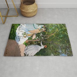 Claude Monet - Women in the Garden Area & Throw Rug