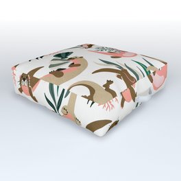 Otter Collection on White Outdoor Floor Cushion
