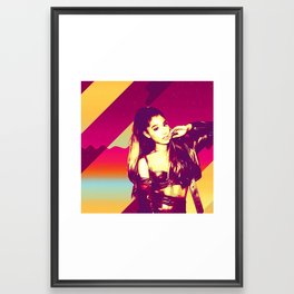 Pink Geometric Ariana.Grande Framed Art Print