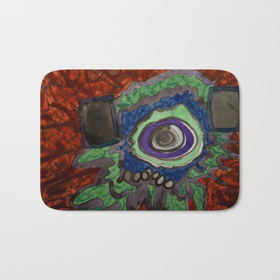 Paradise within blazing Flames Bath Mat