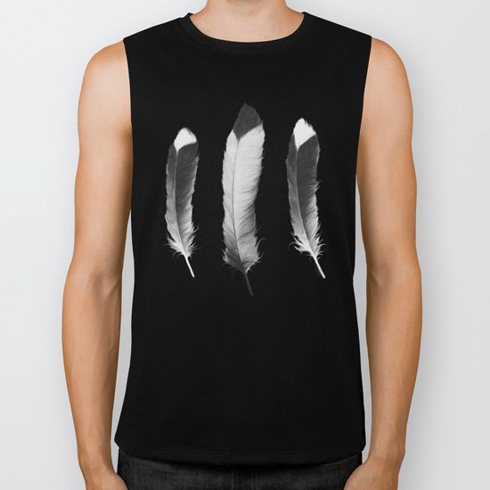 Feathers Sketch Biker Tank