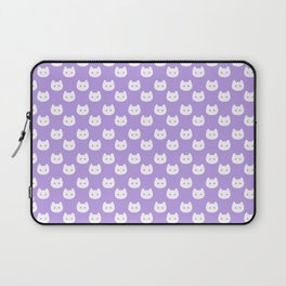 Kitty Dots in Purple Laptop Sleeve