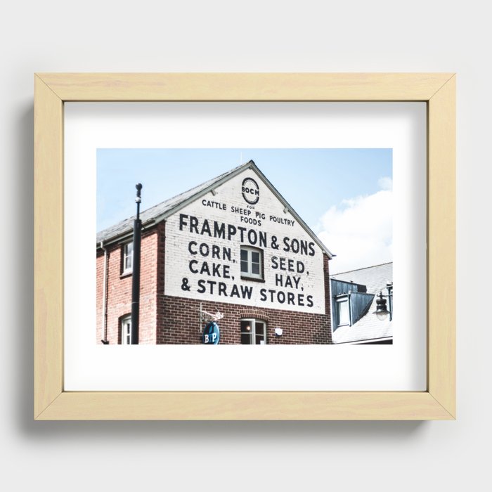 Frampton & Sons England Feed Store Recessed Framed Print