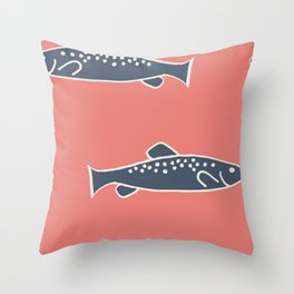Swimming with the Fishies Throw Pillow