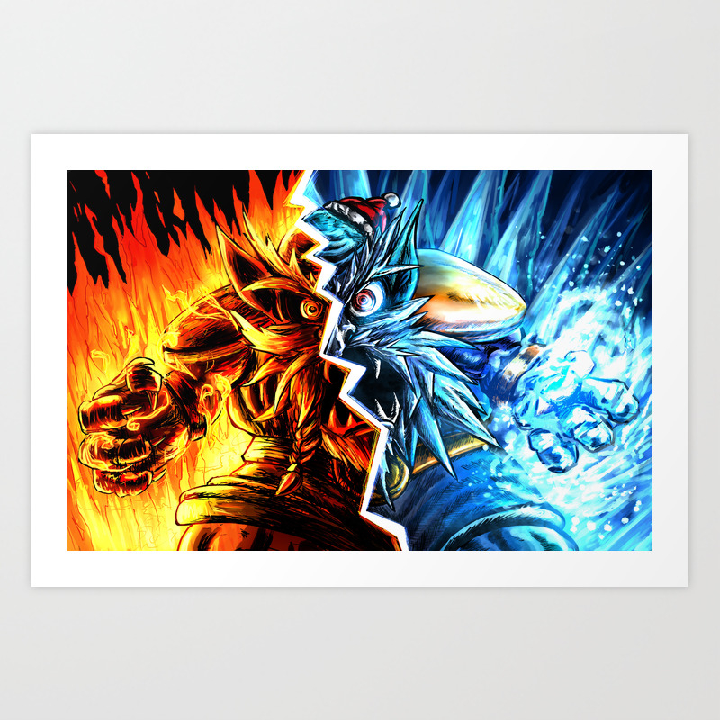 Mana Fire And Ice Art Print By Firebornform Society6