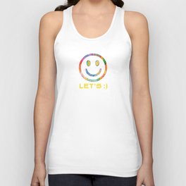 Smiley Face Colorful Unisex Tank Top