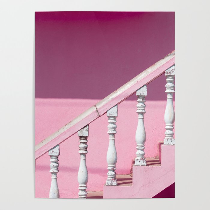 Pink Stairway Poster