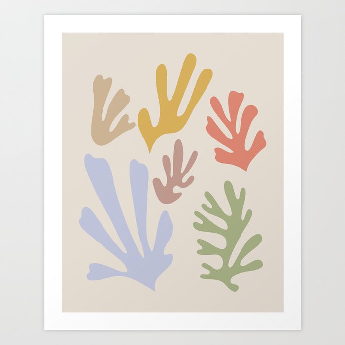 Henri Matisse Inspired Seaweeds I Art Print
