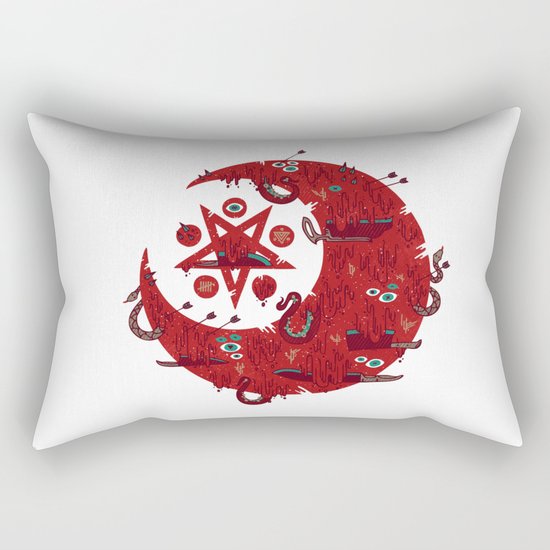 The Blood Moon Compels You to Fuck Shit Up Rectangular Pillow