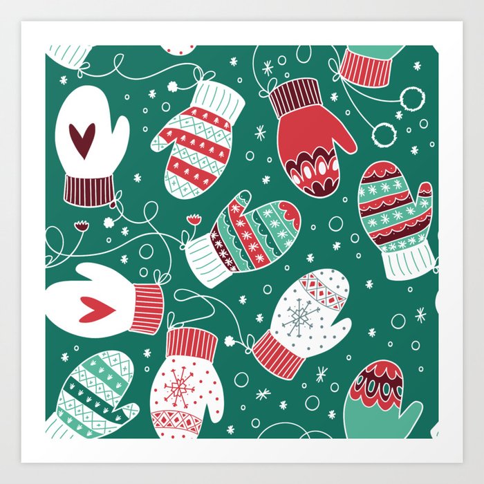 Christmas mitten, champagne and candy pattern craft vinyl pattern shee