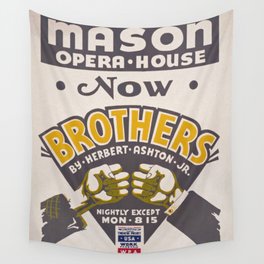Mason Opera House Brothers By Herbert Ashton Jr USA Federal Theatre Project Wpa Wall Tapestry