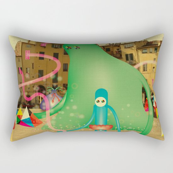 LuCCA è AbiTAtA dai MostRi Rectangular Pillow