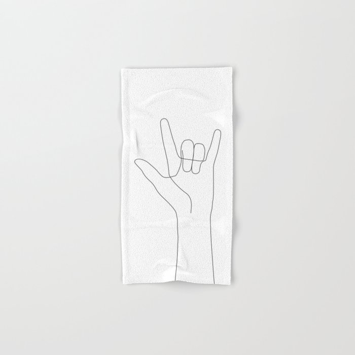 Love Hand Gesture Hand & Bath Towel