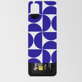 Aquamarine mid century modern geometric shapes Android Card Case