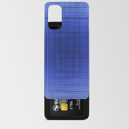 Sloane Grid Sun - blue grid art, grid pillow, home decor, painterly, sunshine, boho art, bohemian Android Card Case