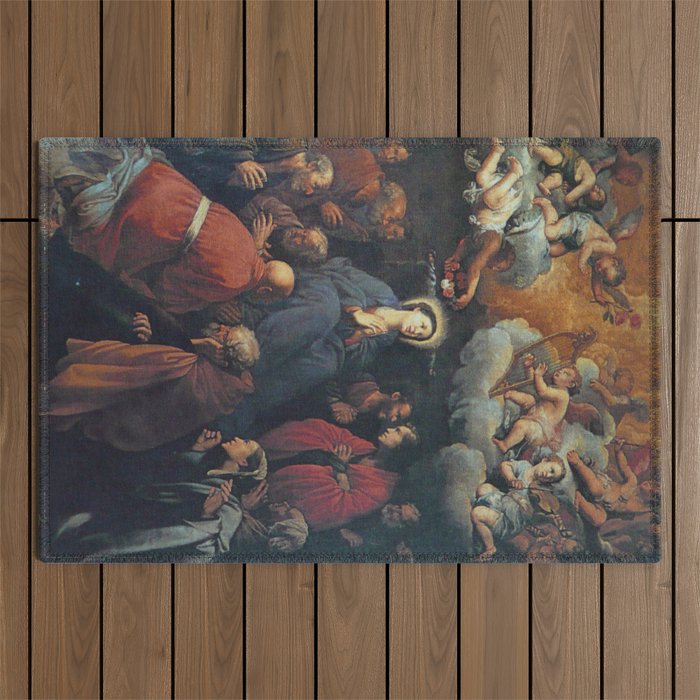 Carlo Saraceni - Death of the Virgin (Mort de la Vierge) Outdoor Rug