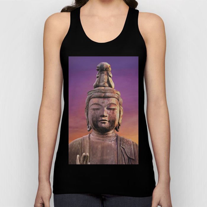 Boho Buddha Statue Image Tank Top