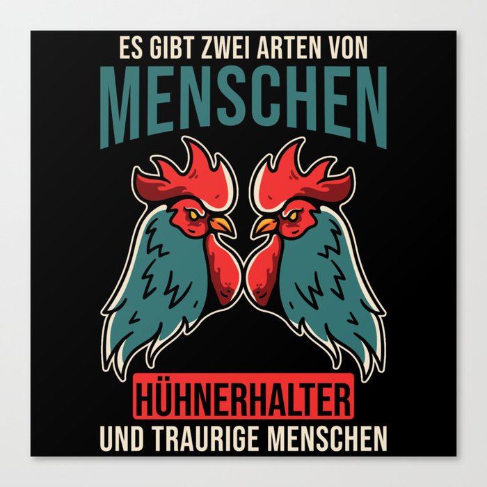 German Chicken Farmer Quote funny Canvas Print