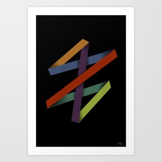 Folded Abstraction Art Print