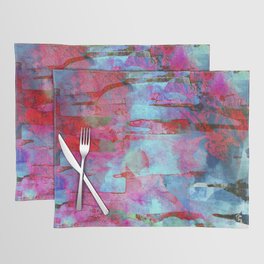 African Dye - Colorful Ink Paint Abstract Ethnic Tribal Rainbow Art Placemat