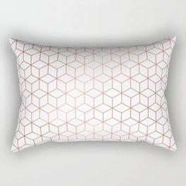 Gold Cubes Rectangular Pillow