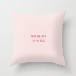 gemini vibes Throw Pillow