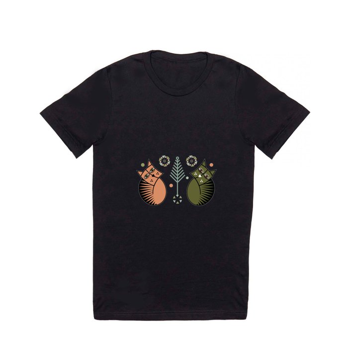 cats with folk-art  T Shirt