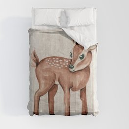 Little Fawn, Baby Deer, Forest Animals, Woodland Nursery, Baby Animals Comforter