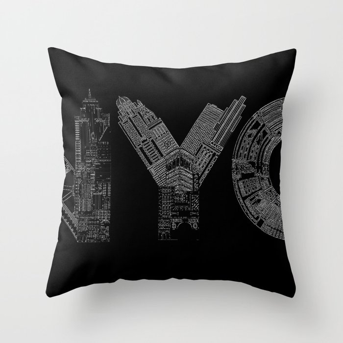 NYC Throw Pillow by astronaut Society6