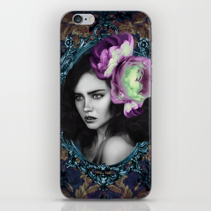 Flower Ladies Collection oi1 -63 Contemporary Eclectic Modern Victorian Digital Artwork iPhone Skin