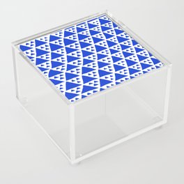 Triangles Big and Small in blue Acrylic Box