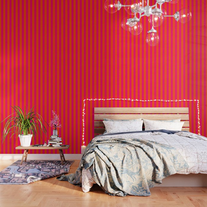 Bright Neon Pink And Orange Vertical Cabana Tent Stripes Wallpaper By Podartist Society6 Check out our striped wallpaper selection for the very best in unique or custom, handmade pieces from our wall decor shops. bright neon pink and orange vertical cabana tent stripes wallpaper by podartist