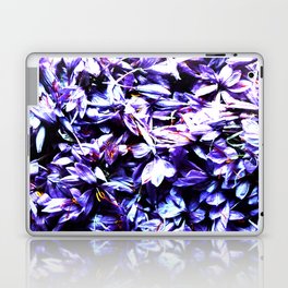 dark purple floral fairy bed Laptop Skin
