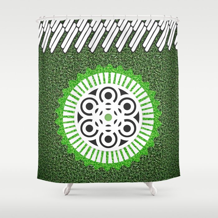Sacred Green Shower Curtain
