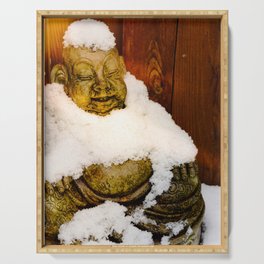 Buddha in the Snow Serving Tray