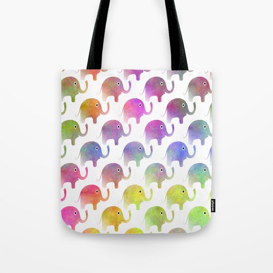 Parade Of Elephants Tote Bag