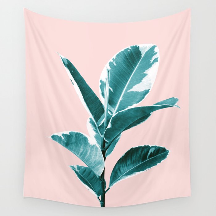 Ficus Elastica Finesse #2 #tropical #foliage #decor #art #society6 Wall Tapestry