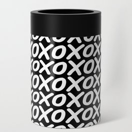 Black and white Hugs and kisses Valentine gift Can Cooler