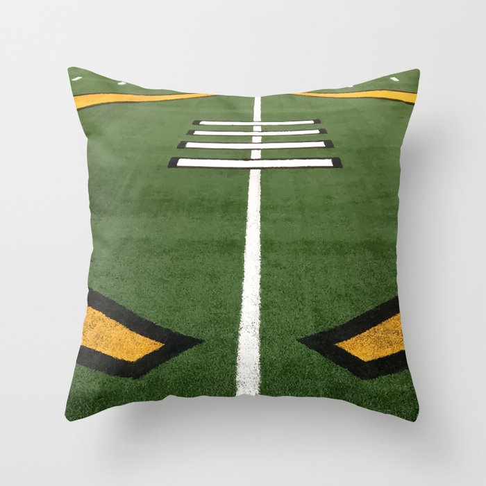 American Football Field - Illustration Graphic Throw Pillow