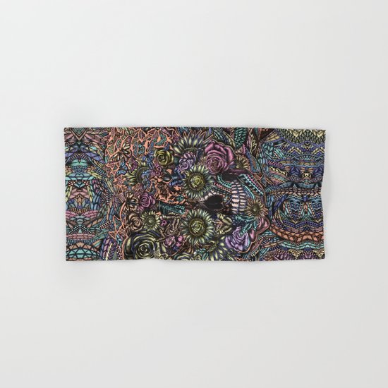 Sensory Overload Skull in Pastels Hand & Bath Towel
