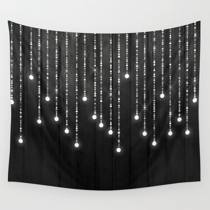 Fairy Lights on Wood 04 Wall Tapestry by Aloke Design Society6