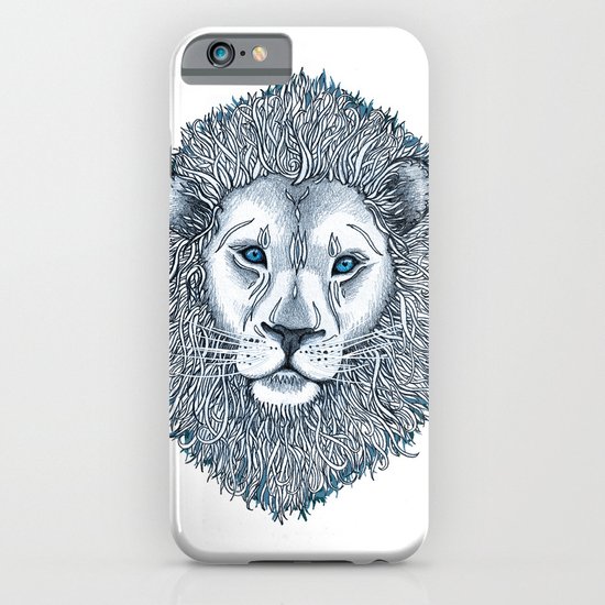 Blue Eyed Lion iPhone & iPod Case