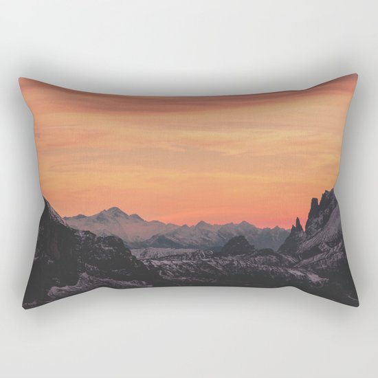 Pastel Sunset #mountains #society6 Rectangular Pillow