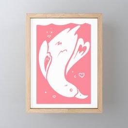 Love Duck Framed Mini Art Print